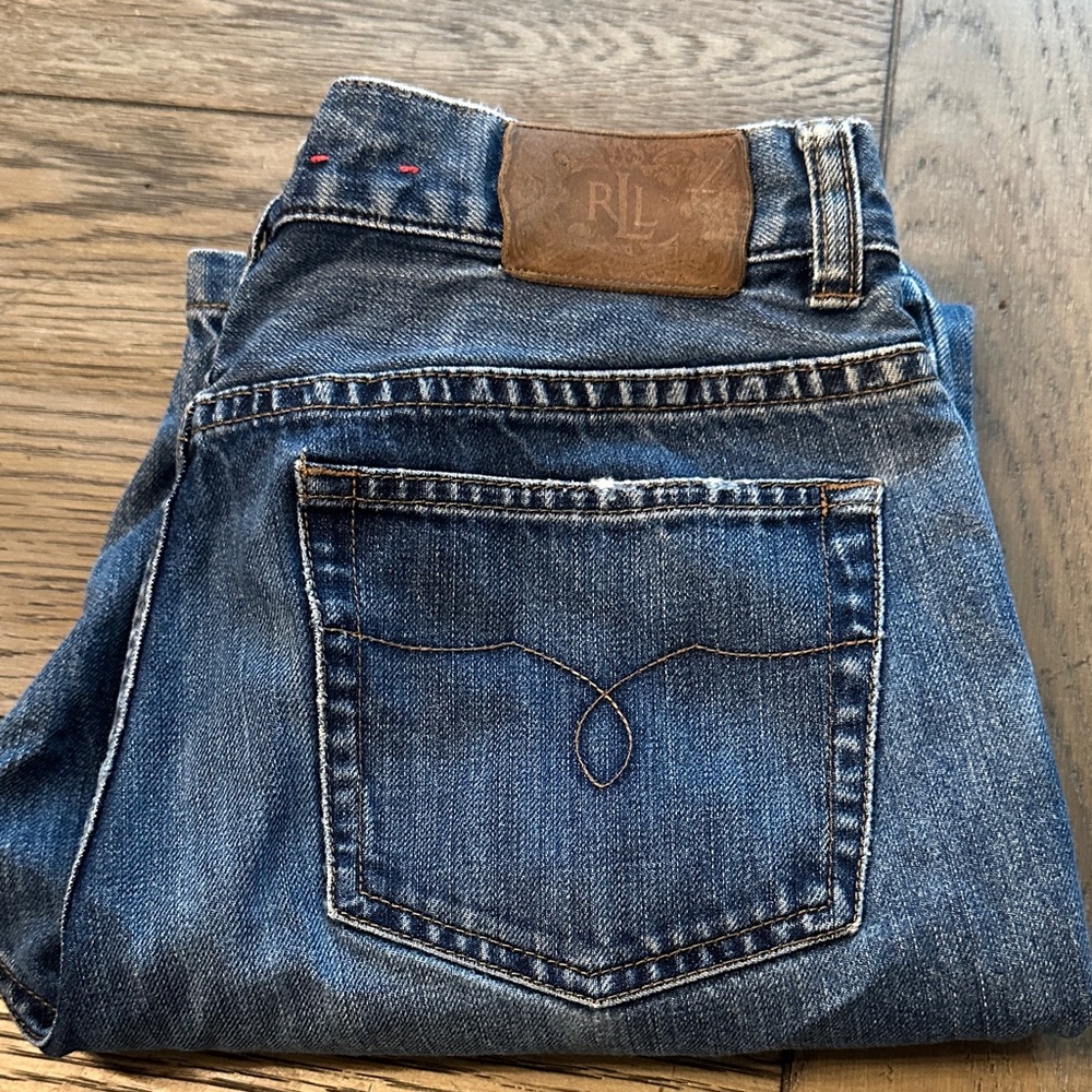 Lauren Ralph Lauren Vintage Premium Bootcut Jeans Dark Wash Denim Stretch 6
